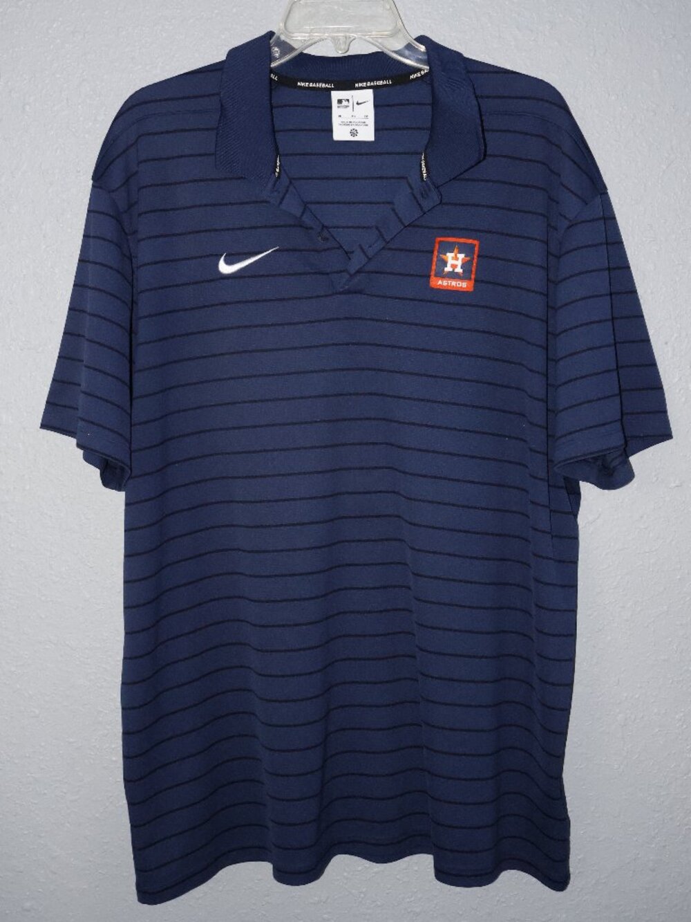 Nike MLB Astros Striped Dri-FIT Polo Shirt XL